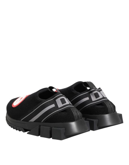 Dolce & Gabbana Schwarze Graue Slip-On Sorrento Sneakerschuhe - Image 6
