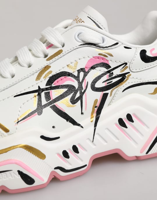 Dolce & Gabbana Mehrfarbige Handgemalte DAYMASTER Sneaker Schuhe - Image 3