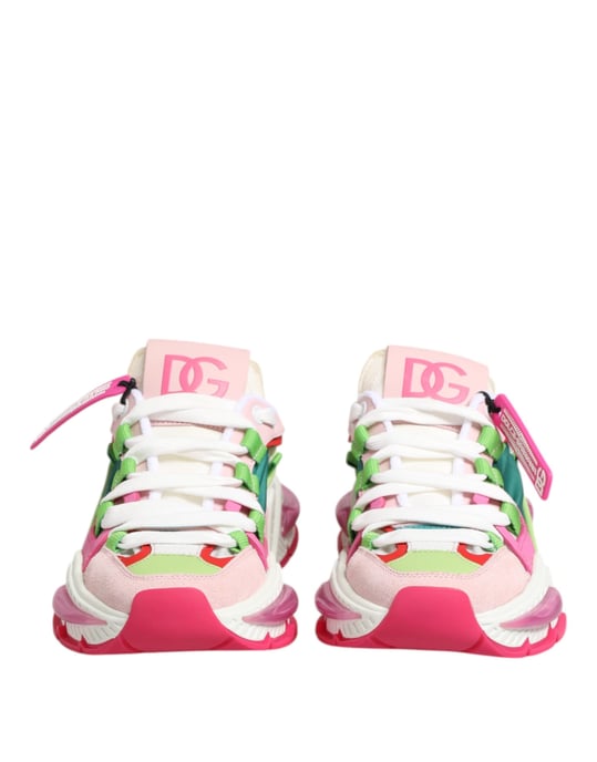 Dolce & Gabbana Mehrfarbige Leder Airmaster Niedrigschnitt Sneaker Schuhe - Image 3