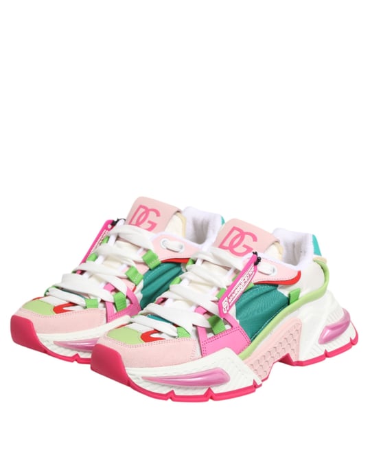 Dolce & Gabbana Mehrfarbige Leder Airmaster Niedrigschnitt Sneaker Schuhe - Image 5