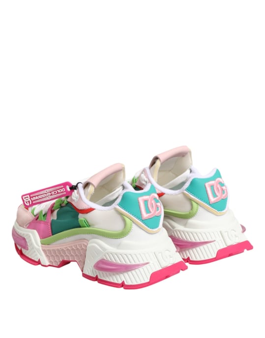 Dolce & Gabbana Mehrfarbige Leder Airmaster Niedrigschnitt Sneaker Schuhe - Image 6