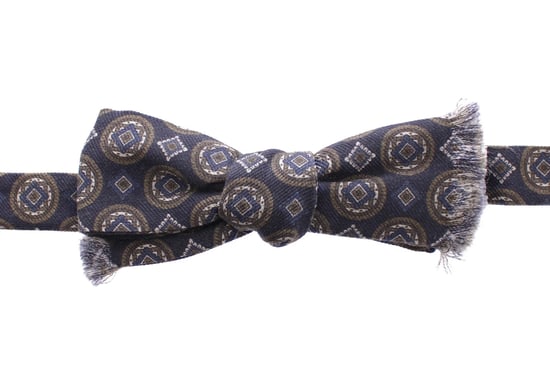 Dolce & Gabbana Blaue Seiden Barock Fantasi Gebundene Fliege Papillon - Image 2