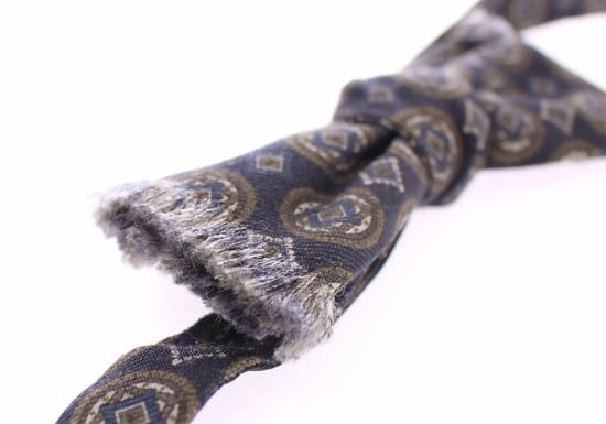 Dolce & Gabbana Blaue Seiden Barock Fantasi Gebundene Fliege Papillon - Image 3