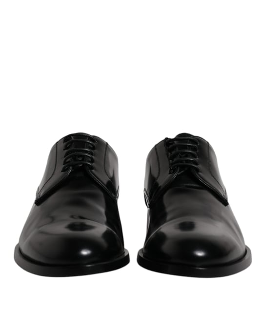 Dolce & Gabbana Schwarze Kalbsleder Derby Schnürschuhe für formelle Anlässe - Image 2