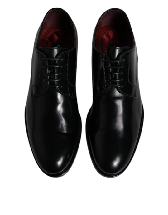 Dolce & Gabbana Schwarze Kalbsleder Derby Schnürschuhe für formelle Anlässe - Image 3