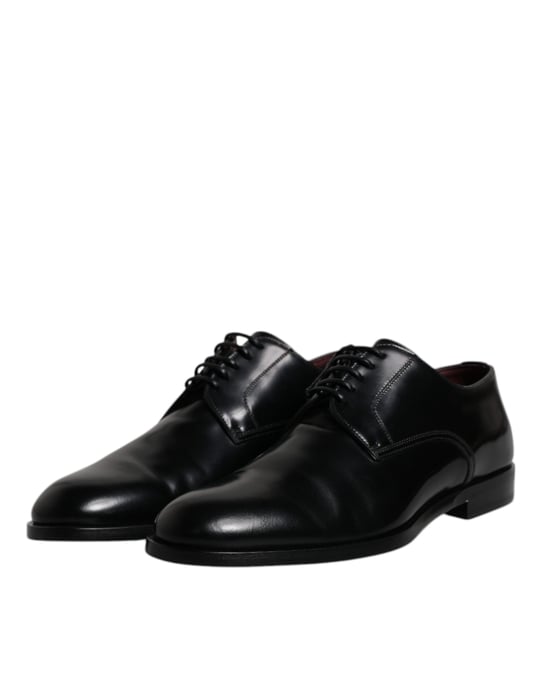 Dolce & Gabbana Schwarze Kalbsleder Derby Schnürschuhe für formelle Anlässe - Image 4