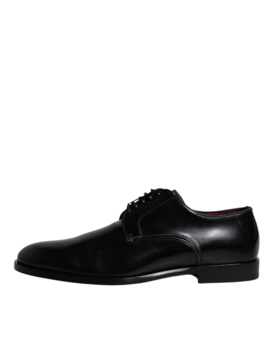 Dolce & Gabbana Schwarze Kalbsleder Derby Schnürschuhe für formelle Anlässe - Image 6