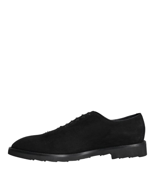 Dolce & Gabbana Schwarze Wildleder Sicilia Schnürformelle Schuhe - Image 6