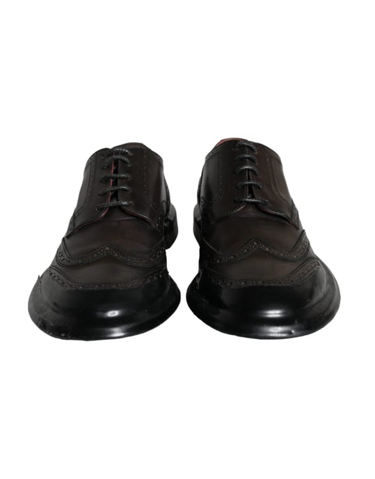 Dolce & Gabbana Schwarze Leder Oxford Wingtip Formelle Herrenschuhe - Image 2