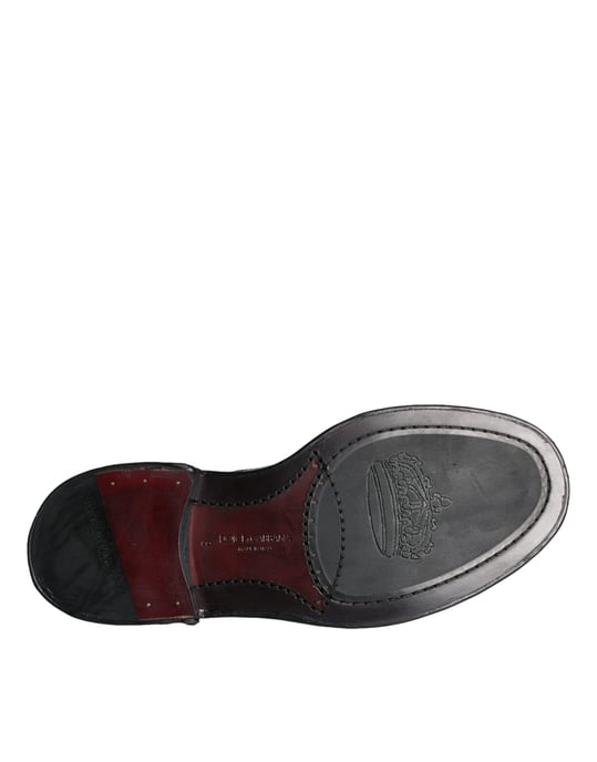 Dolce & Gabbana Schwarze Leder Oxford Wingtip Formelle Herrenschuhe - Image 6