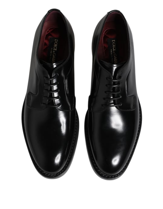 Dolce & Gabbana Schwarze Kalbsleder Schnürschuhe Derby - Image 3