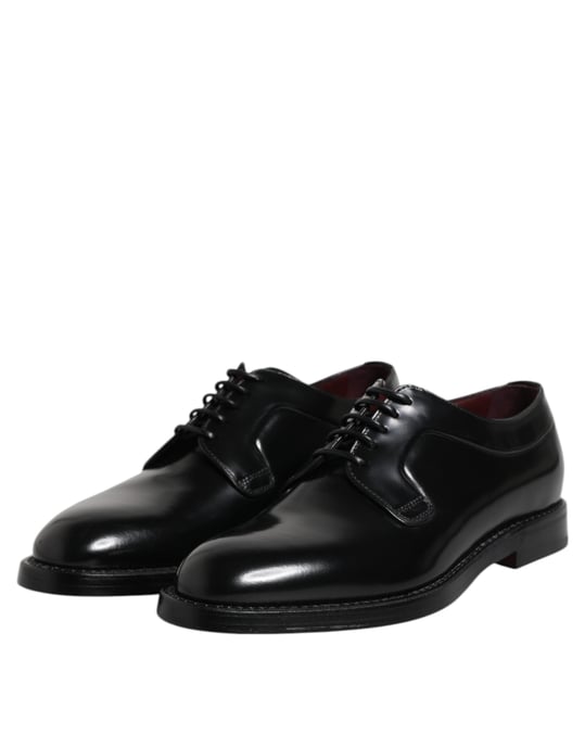 Dolce & Gabbana Schwarze Kalbsleder Schnürschuhe Derby - Image 4