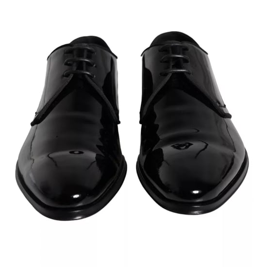 Dolce & Gabbana Schwarze Kalbsleder Derby Herren Lederhalbschuhe - Image 3