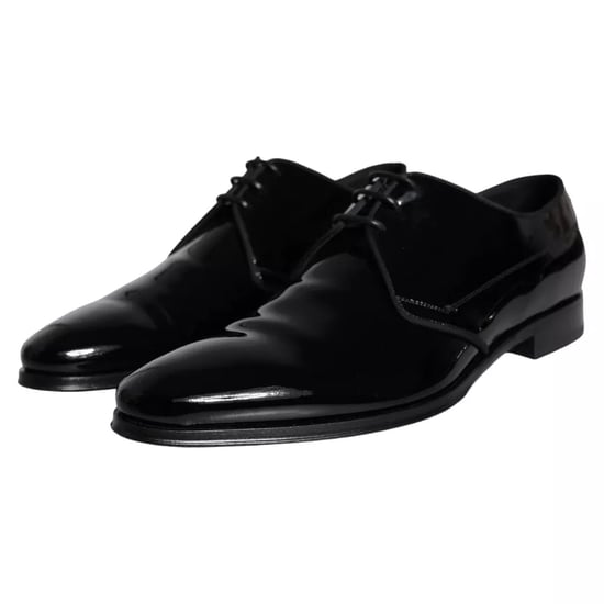 Dolce & Gabbana Schwarze Kalbsleder Derby Herren Lederhalbschuhe - Image 4