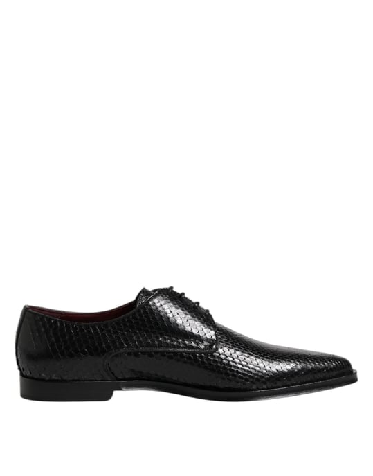 Dolce & Gabbana Schwarze Leder Schnürschuhe für Herren Derby - Image 1