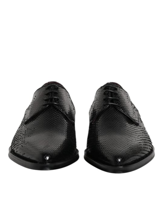 Dolce & Gabbana Schwarze Leder Schnürschuhe für Herren Derby - Image 2