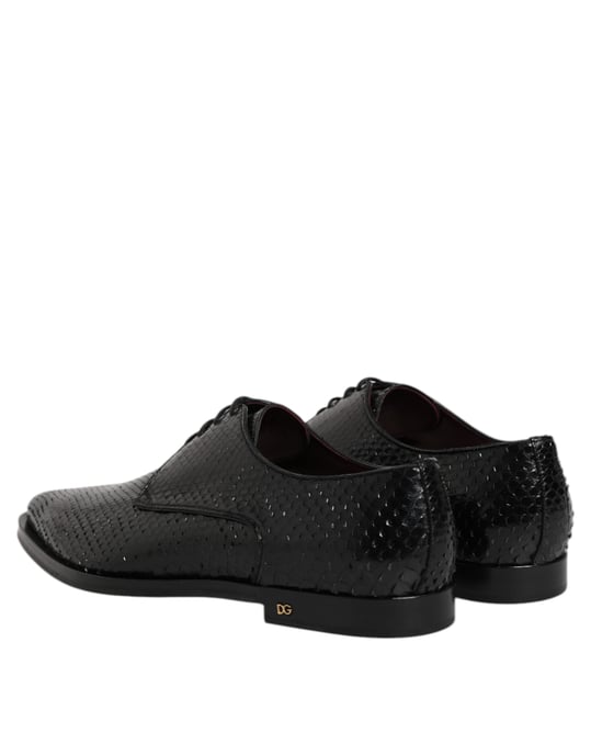 Dolce & Gabbana Schwarze Leder Schnürschuhe für Herren Derby - Image 5