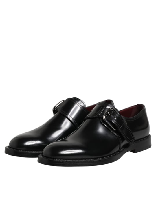 Dolce & Gabbana Schwarze Leder-Monk-Schnürschuhe - Image 4