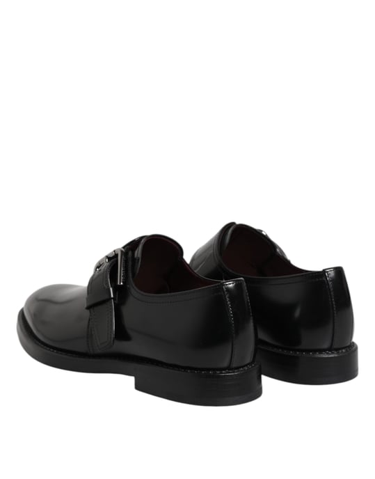 Dolce & Gabbana Schwarze Leder-Monk-Schnürschuhe - Image 5