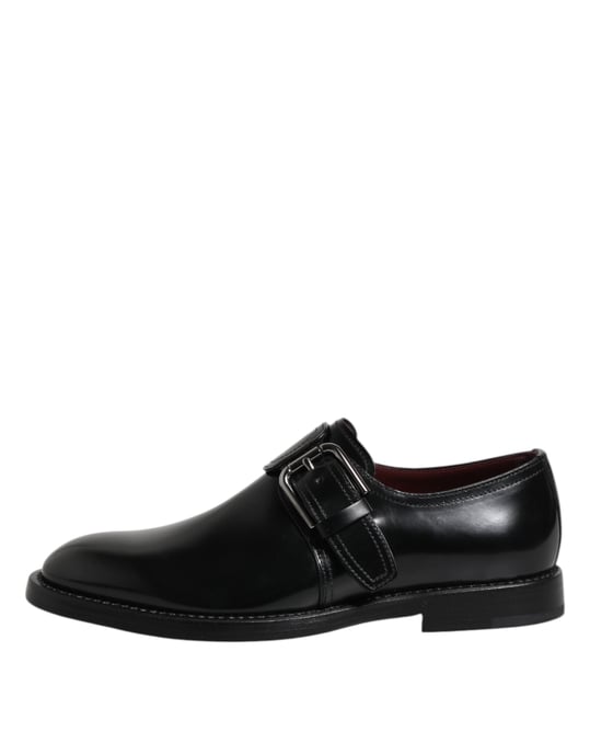 Dolce & Gabbana Schwarze Leder-Monk-Schnürschuhe - Image 6
