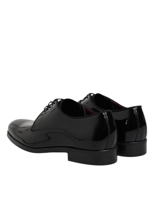 Dolce & Gabbana Schwarze Leder Schnürderbyschuhe für Herren - Image 5