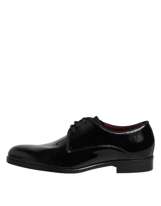 Dolce & Gabbana Schwarze Leder Schnürderbyschuhe für Herren - Image 6