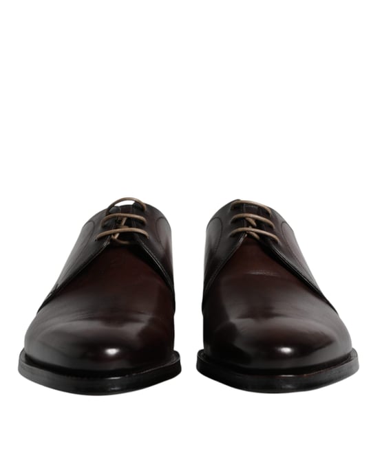 Dolce & Gabbana Schwarze Leder Schnürderbyschuhe für Männer - Image 2