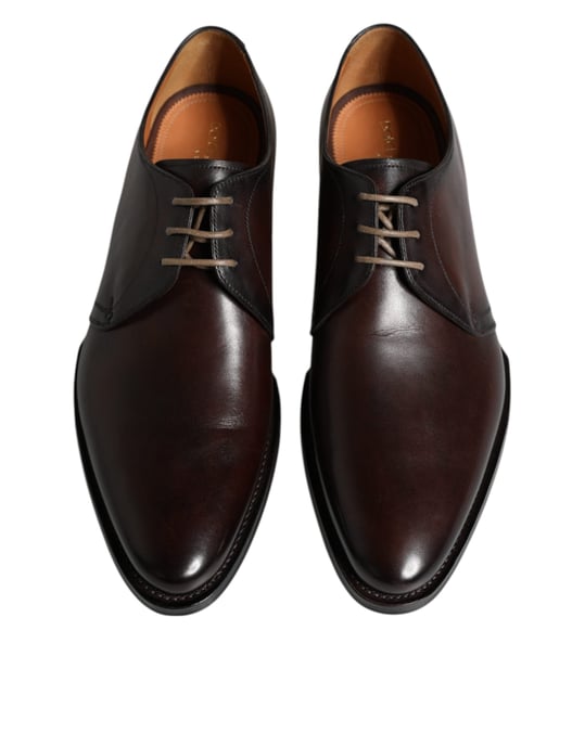Dolce & Gabbana Schwarze Leder Schnürderbyschuhe für Männer - Image 3