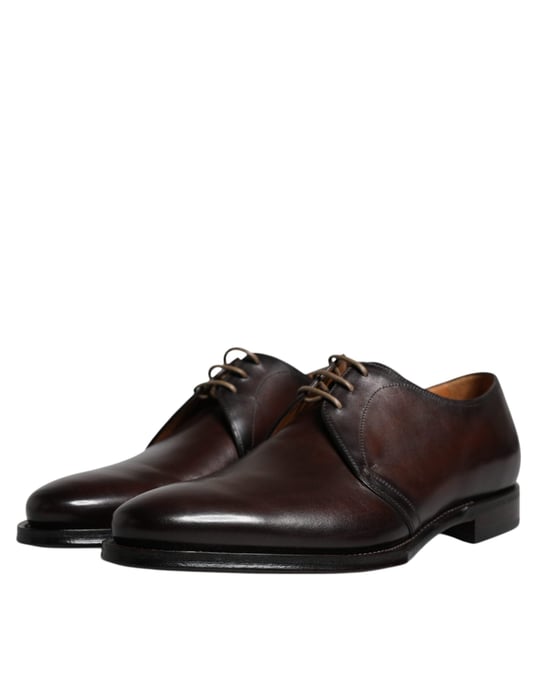 Dolce & Gabbana Schwarze Leder Schnürderbyschuhe für Männer - Image 4