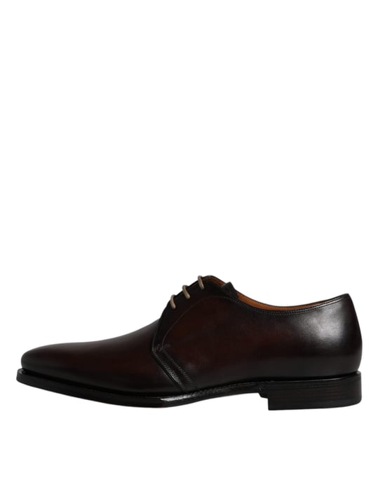 Dolce & Gabbana Schwarze Leder Schnürderbyschuhe für Männer - Image 6