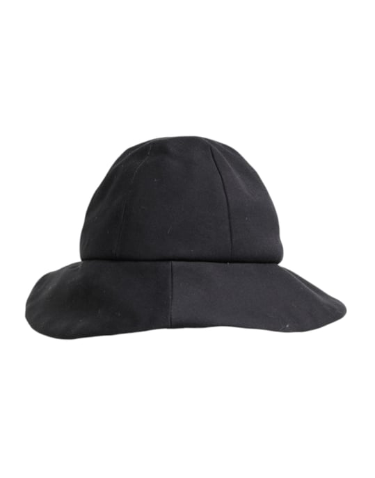 Dolce & Gabbana Schwarzer Baumwoll-Hut mit breiter Krempe - Image 4