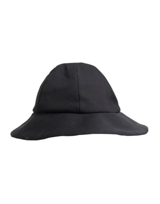 Dolce & Gabbana Schwarzer Baumwoll-Hut mit breiter Krempe - Image 5