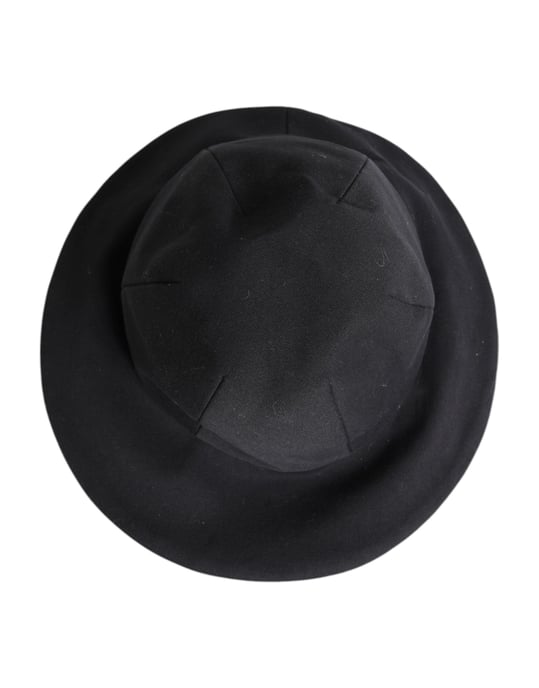 Dolce & Gabbana Schwarzer Baumwoll-Hut mit breiter Krempe - Image 6