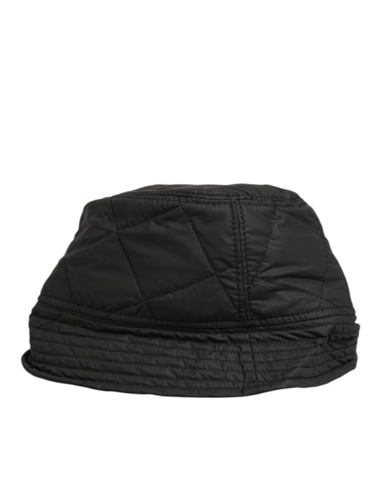Dolce & Gabbana Schwarze Nylon Stepp-Bucket-Mütze Herren Capello - Image 4