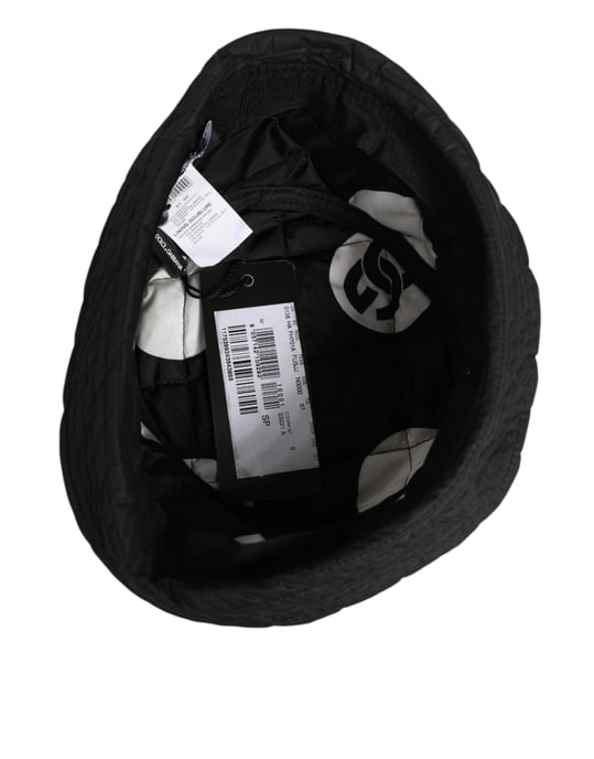 Dolce & Gabbana Schwarze Nylon Stepp-Bucket-Mütze Herren Capello - Image 6