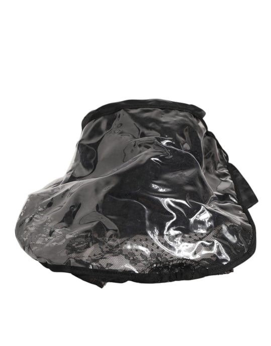 Dolce & Gabbana Schwarzer PVC Breitrand Herren Bucket Capello Hut - Image 2