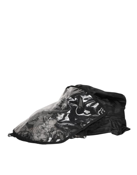 Dolce & Gabbana Schwarzer PVC Breitrand Herren Bucket Capello Hut - Image 3