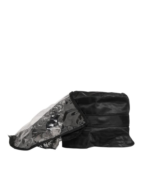 Dolce & Gabbana Schwarzer PVC Breitrand Herren Bucket Capello Hut - Image 4