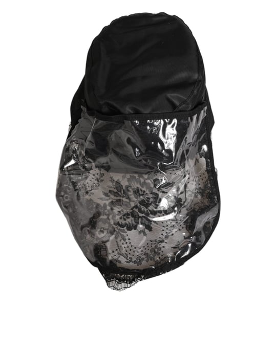 Dolce & Gabbana Schwarzer PVC Breitrand Herren Bucket Capello Hut - Image 5