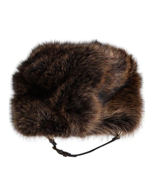 Dolce & Gabbana Brauner Pelz Damen Bucket Hat - Image 3