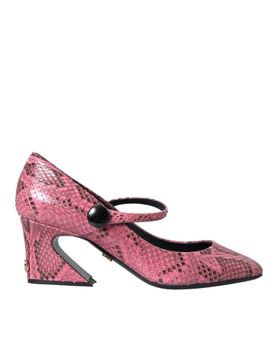 Dolce & Gabbana Pink Python-Leder Mary Jane Absatzschuhe - Image 1