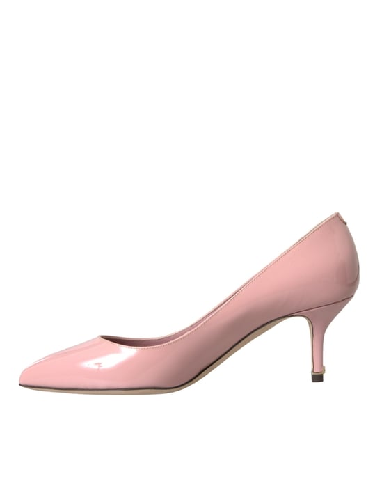 Dolce & Gabbana Lichtrosa Lackleder-Pumps Schuhe - Image 5