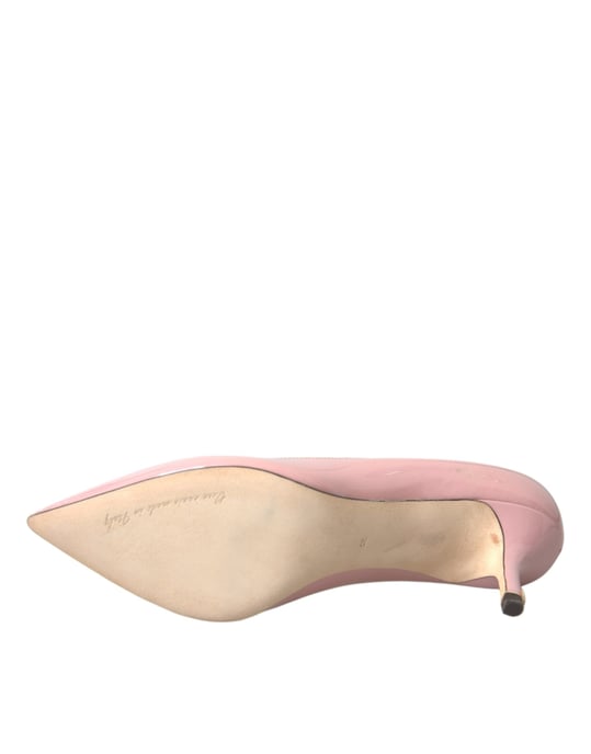 Dolce & Gabbana Lichtrosa Lackleder-Pumps Schuhe - Image 6