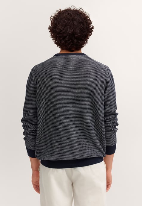 Bugatti Herren Pullover Rundhals aus reiner Baumwolle - Image 2