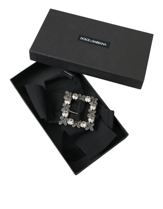 Dolce & Gabbana Schwarze Swarovski-Kristall-Verzierte Haarklammer - Image 6