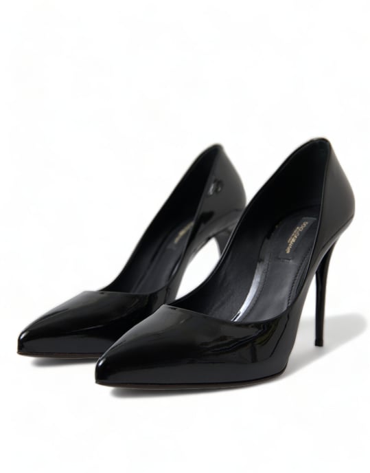 Dolce & Gabbana Schwarze Lackleder Pumps Absatzschuhe - Image 3