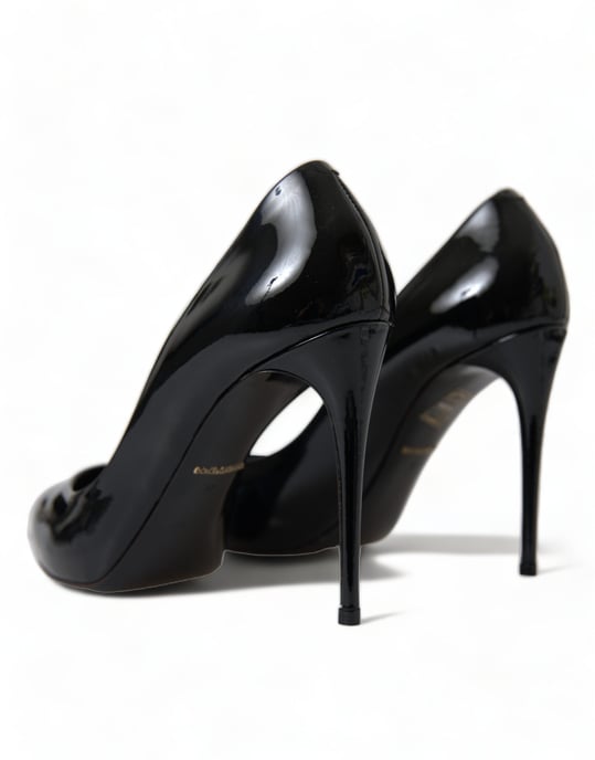 Dolce & Gabbana Schwarze Lackleder Pumps Absatzschuhe - Image 4