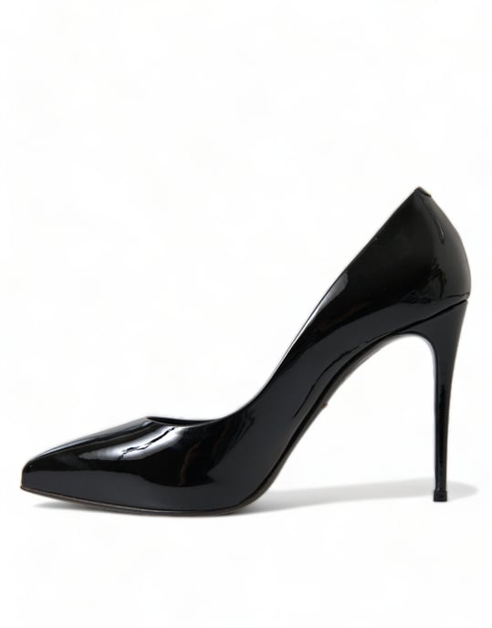 Dolce & Gabbana Schwarze Lackleder Pumps Absatzschuhe - Image 5