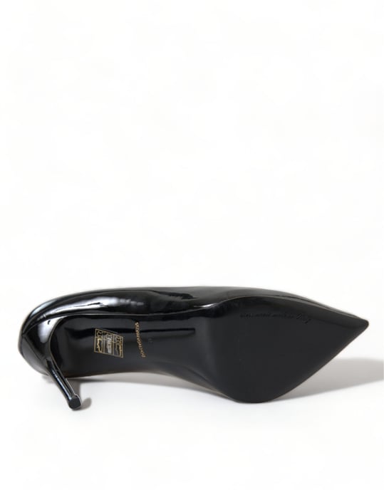 Dolce & Gabbana Schwarze Lackleder Pumps Absatzschuhe - Image 6