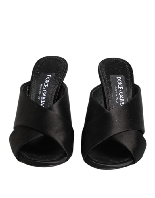 Dolce & Gabbana Schwarze Keira Barocke High Heel Sandalen Schuhe - Image 2